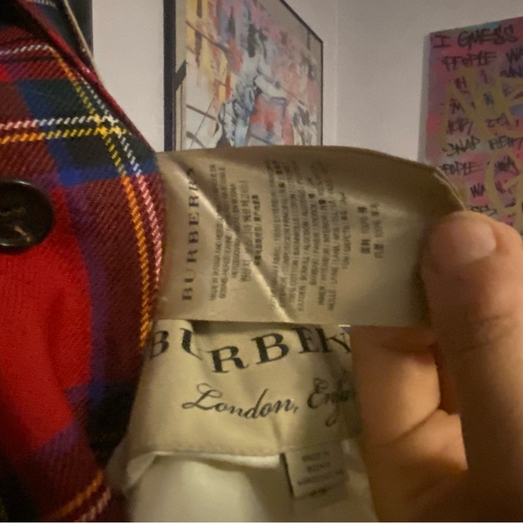 Burberry Reversible Gabardine & Tartan Wool Car Coat NWOT - Picture 8 of 13